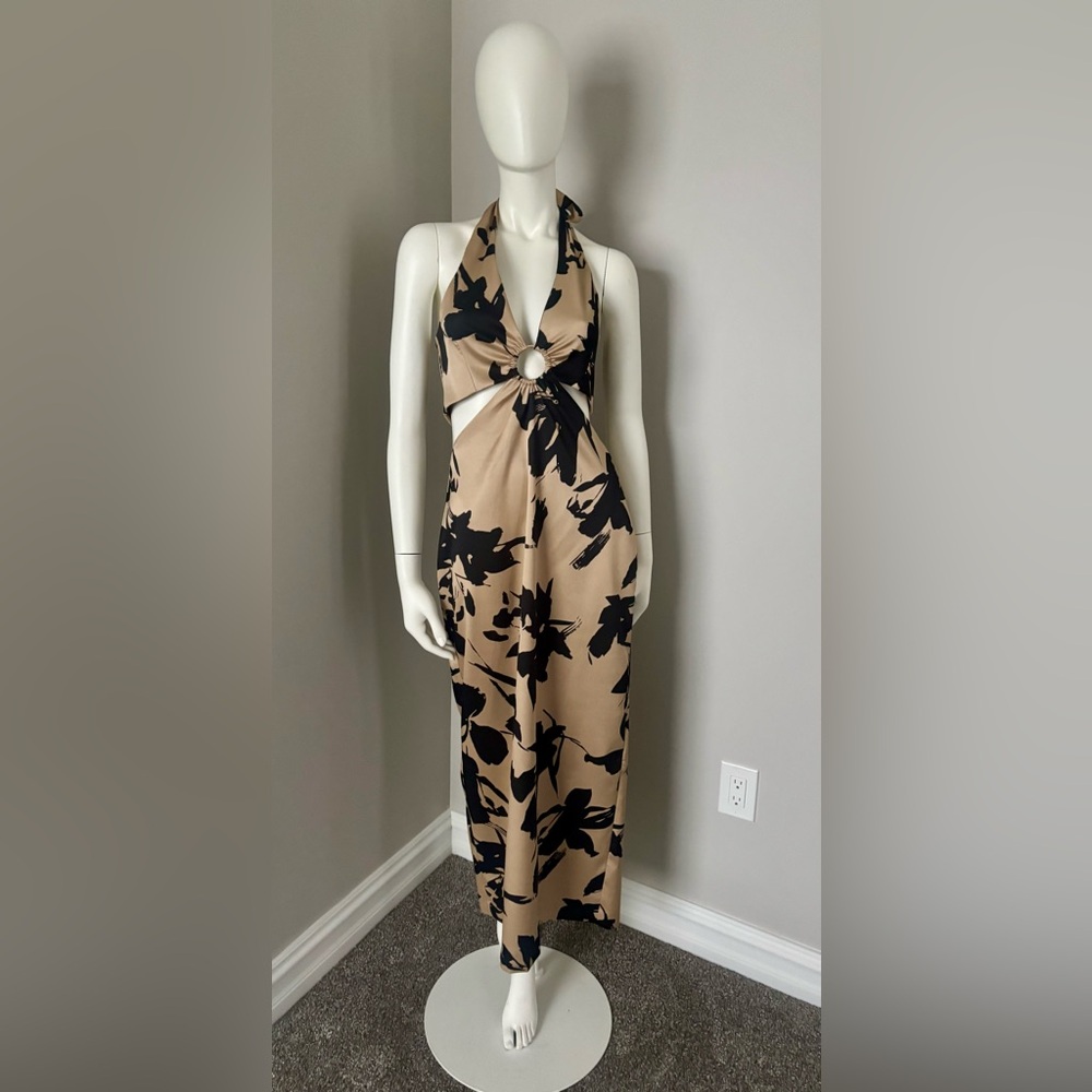 Nellah Cut Out Halter Maxi/Midi Dress